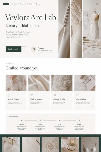 Weddings & Events website design for United States, showing a clear opening, service information, supporting content, and a focused inquiry action.