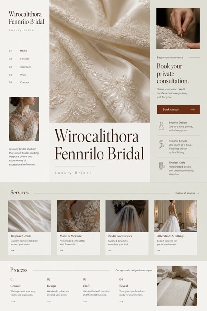 Weddings & Events website design for United States, showing a clear opening, service information, supporting content, and a focused inquiry action.