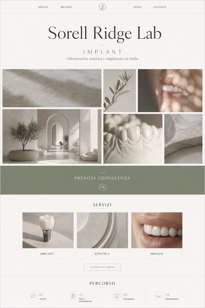 Healthcare website design for Italy, showing a clear opening, service information, supporting content, and a focused inquiry action.
