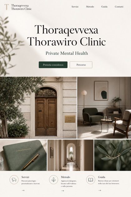 Healthcare website design for Italy, showing a clear opening, service information, supporting content, and a focused inquiry action.
