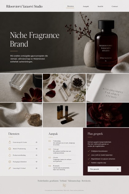 Beauty & Wellness website design for Netherlands, showing a clear opening, service information, supporting content, and a focused inquiry action.