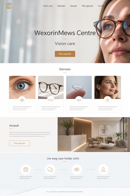 Healthcare website design for Netherlands, showing a clear opening, service information, supporting content, and a focused inquiry action.